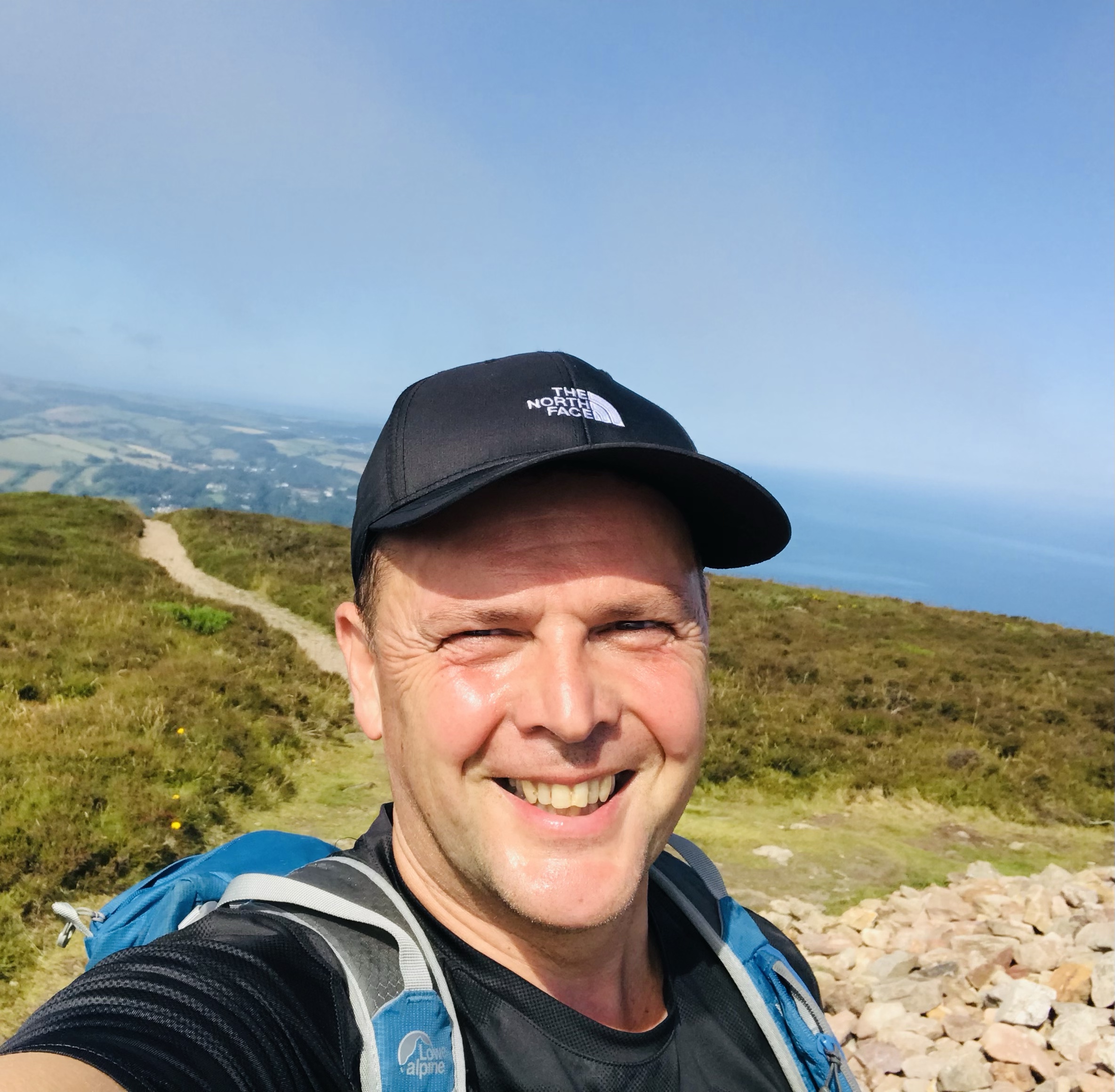 Me stood on top of the south west coastal path near Combe Martin